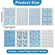 BENECREAT 8 Styles Blue and White Porcelain Pattern Ceramic Decals Pottery Ceramics Clay Transfer Paper DIY-BC0005-71-2