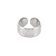 304 Stainless Steel Word Love Open Cuff Ring for Women RJEW-S405-191P-1