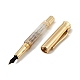 Natural Quartz Crystal Brass Pens AJEW-M209-07G-3