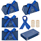 Benecreat 22 Packung Hochzeit Süßigkeitenboxen Handtasche Geschenkboxen Blaue Papier-Geschenkverpackungsbox mit Holzgriff und Band für Festival CON-WH0086-039C-1