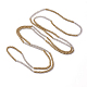 Facettes colliers de perles de verre ronde NJEW-K077-02-1