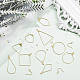 DICOSMETIC 20pcs 10 Styles Golden Hoop Earring Findings 304 Stainless Steel Assorted Geometric Earrings with 20pcs Earring Hooks Wire Pendants with 60pcs Plastic Ear Nuts for Jewelry Making STAS-DC0001-49-4