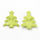 2つ穴アクリルボタン  クリスマスツリー  黄緑  21.5x18x3.5mm  穴：1.5~2mm BUTT-Q037-14H-2