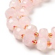 Granos naturales de abalorios de cuarzo rosa G-P508-A18-01-4
