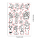 GLOBLELAND Vintage Flower Vase Clear Stamps Leaves Flower Branches Silicone Clear Stamp Plant Theme Seals for DIY Scrapbooking Journals Decorative Cards Making Photo Album DIY Craft DIY-WH0167-57-0492-6
