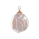 Colgantes de perlas keshi de perlas barrocas naturales X-PALLOY-JF00393-2