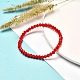 Bracelet extensible en perles rondelles de verre à facettes pour enfant BJEW-JB06807-23-2