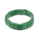 Braccialetto elasticizzato con perline rettangolo di avventurina verde naturale BJEW-E379-01H-2