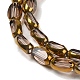 Electroplate Opaque Color Glass Beads Strands EGLA-Q127-A01-02-4