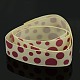 5/8 inch(16mm) Beige and Pale Violet Red Dots Printed Grosgrain Ribbon for Gift Package X-SRIB-A010-16mm-04-2