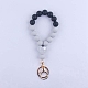 Mot de coeur j'aime maman porte-clés de bracelet en perles de silicone PW-WG75228-02-1