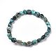 Bracelets élastiques à perles turquoise naturelles BJEW-K213-64-3