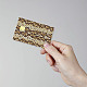 長方形のPVCプラスチック防水カードステッカー  銀行カードの装飾用の粘着カードスキン  スネークスキン  186.3x137.3mm DIY-WH0432-097-5