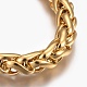 Ion Plating(IP) 304 Stainless Steel Wheat Chain Bracelets BJEW-L634-12G-2