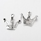 Antique Silver Plated Tibetan Style Crown With Princess Pendant Rhinestone Settings X-A0368Y-2