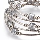 Cinq boucles de bracelets en verre à facettes BJEW-JB04135-02-2