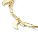 304 goldene Charm-Armbänder aus Edelstahl mit Büroklammerketten aus Messing BJEW-JB10031-02-3