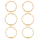 Unicraftale 3 pz 3 stile 304 braccialetti a maglie ovali in acciaio inossidabile da donna BJEW-UN0001-24-1