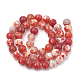Chapelets de perles en agate craquelée naturelle teintée X-G-T100-03C-3