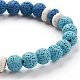 Natural Lava Rock Beads Stretch Charm Bracelets BJEW-E376-01C-3