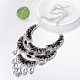 Fashion Women Jewelry Zinc Alloy Glass Rhinestone teardrop NJEW-BB15095-B-4