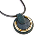 Colliers avec pendentif en imitation cuir NJEW-N0060-036D-1