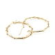 Большие серьги-кольца из латуни для женщин EJEW-G297-05G-2