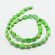 Chapelets de perles ovale en turquoise synthétique teintée G-P083-93-2