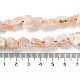Brins de perles de quartz synthétiques brutes et brutes à la fraise G-B065-C23-5