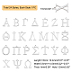 Unicraftale24文字304ステンレス鋼のチャーム  ギリシャ語のアルファベット  ステンレス鋼色  24個/セット STAS-UN0025-07-4