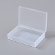 プラスチック箱  ビーズ保存容器  長方形  透明  10x6.5x2.2cm  内径：9.5x5.8のCM CON-L017-04-2