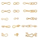 PandaHall Elite 10 Sets 5 Style Brass Hook and S-Hook Clasps KK-PH0003-69-1