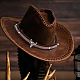 CRASPIRE 4Pcs 4 Styles Imitation Leather Southwestern Cowboy Hat Belt AJEW-CP0007-21-6