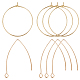 Beebeecraft 40 pz 2 stile ciondola risultati dell'orecchino 18k placcato oro a forma di v ganci per orecchini orecchino aperto che borda il cerchio per la creazione di gioielli fai da te KK-BBC0005-42-1