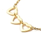 Bracelet à breloques en alliage coeur émail pour la saint valentin BJEW-JB06656-01-4