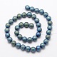 Electroplate Non-magnetic Synthetic Hematite Beads Strands G-R363-8mm-06-2