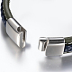 Men's Braided Leather Cord Bracelets BJEW-H559-15-5