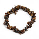 Bracelets extensibles en perles d'oeil de tigre naturel unisexe X-BJEW-S143-02-2