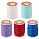 SUNNYCLUE 5 Rolls 5 Colors Round Waxed Polyester Cord YC-SC0001-02-1
