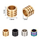 16 Pcs 4 Colors Grooved Column Beads STAS-UN0050-23-2
