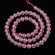 Chapelets de perles en quartz rose naturel G-R173-6mm-04-3