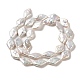 Fili di perle di keshi di perle barocche naturali PEAR-E016-009-2