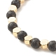 Cross Cubic Zirconia Beads Stretch Bracelet BJEW-JB07198-7