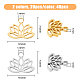 DICOSMETIC 40Pcs 2 Colors 304 Stainless Steel Charms STAS-DC0014-34-2
