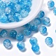 Two Tone Transparent Crackle Acrylic Beads CACR-R009-10mm-07-1