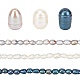 Sunnyclue 120 piezas 3 colores perlas de agujero grande PEAR-SC0001-08-1