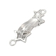 Замки из латуни с микропейвом и прозрачным фианитом KK-U059-01P-1
