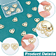 Pandahall 16 pz ciondoli a forma di cuore con strass FIND-PH0007-23-4