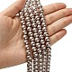 Brins de perles rondes en verre teinté écologique HY-A008-8mm-RB046-4