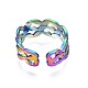 304 Stainless Steel Wave Wrapped Cuff Ring RJEW-N038-066-4